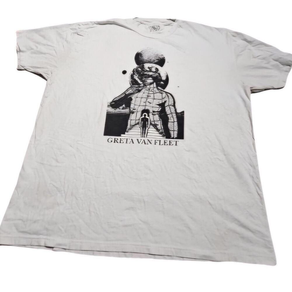 Greta Van Fleet Dreams In Gold Tour MMXXII Graphic T-shirt Men 2X White Music
